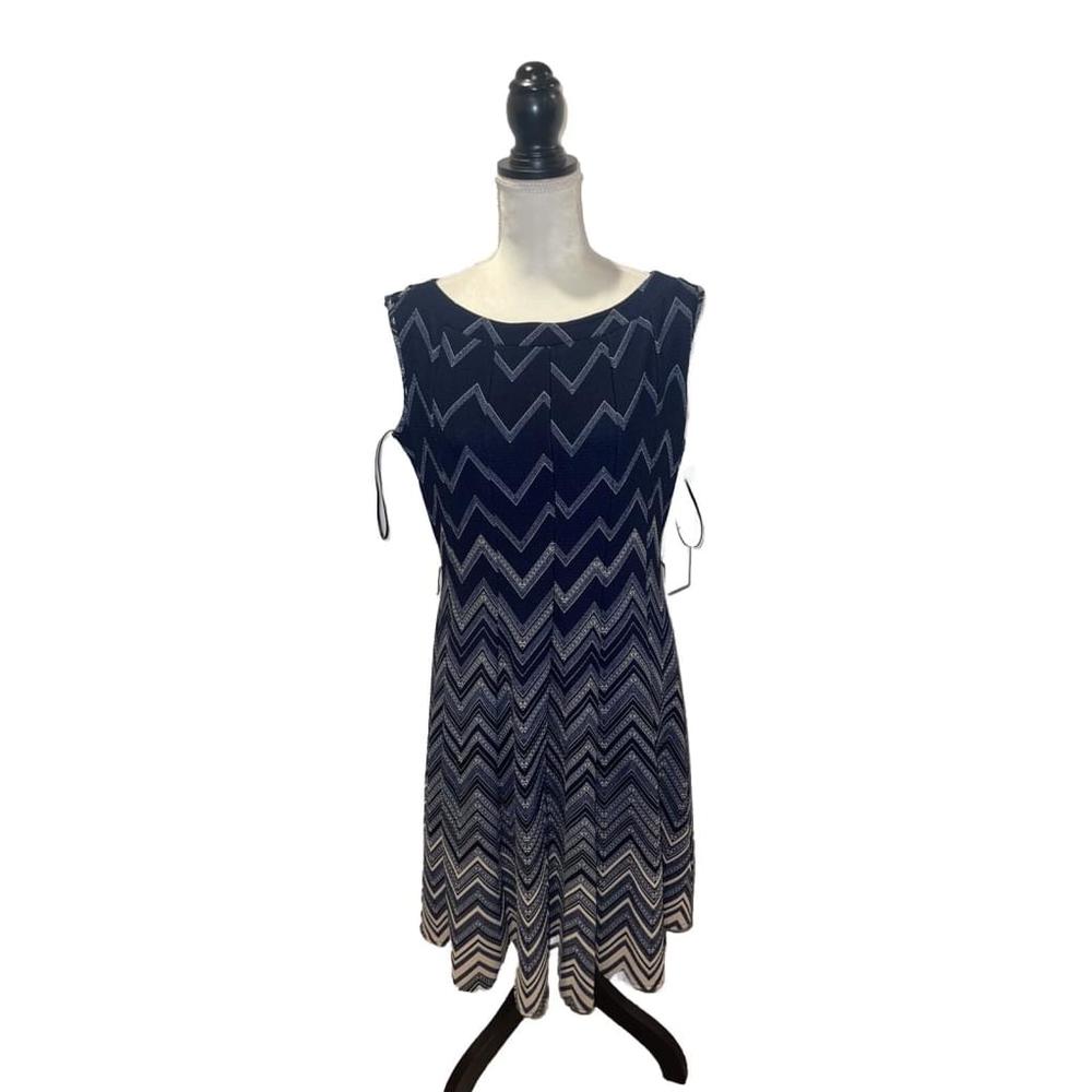 Women’s Haani Petite Dress - Sleeveless Pleated Fit And Flare - Blue - Size PL
